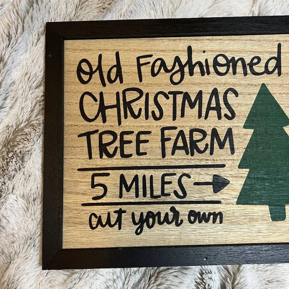 [Target] Bullseye's Playground Old Fashioned Christmas Tree Farm Home Decor Sign